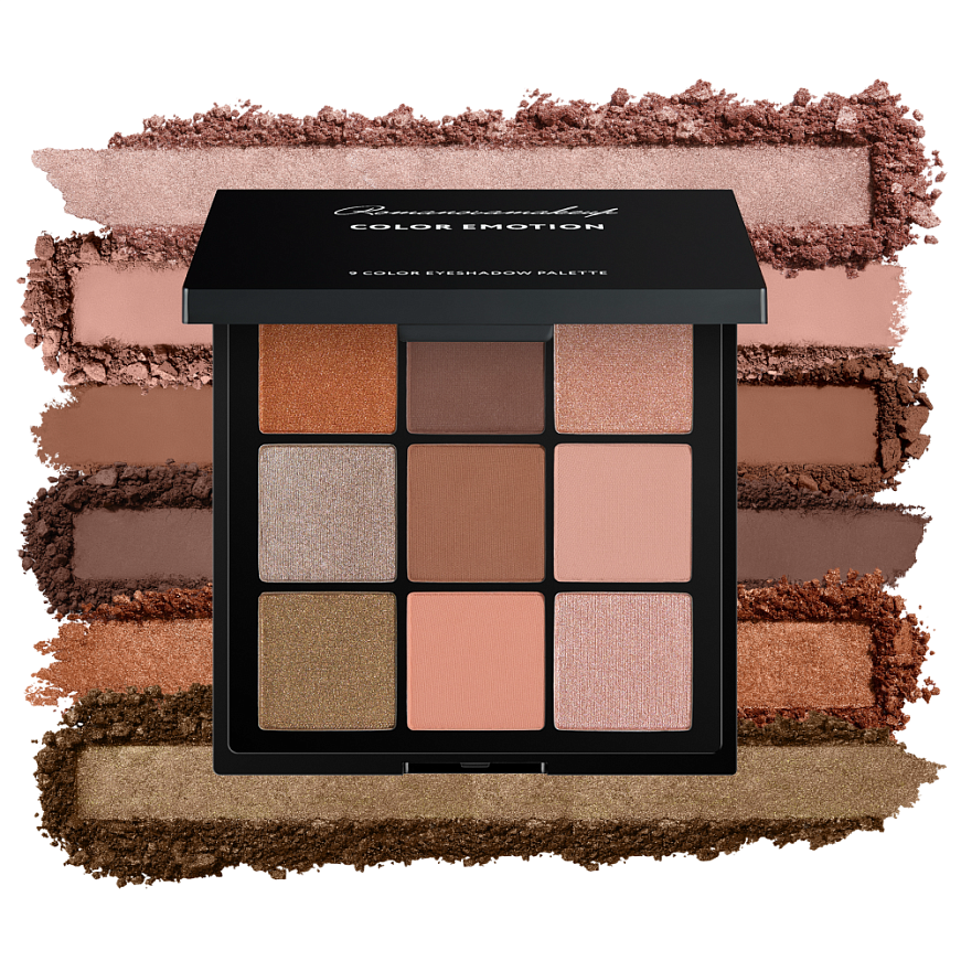 RomanovaMakeUp Палетка теней для век 9Color Eyeshadow Pallete COLOR EMOTION